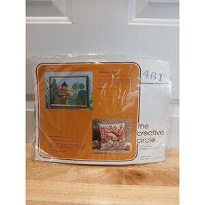 Creative Circle 0461 Seashells Pillow Needlepoint Kit Vintage 1979 NEW